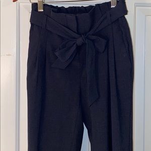 LOFT XXSP Navy Paperbag Pants